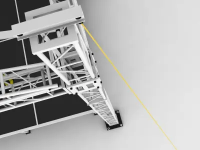Music stage platform scaffolding 3D model