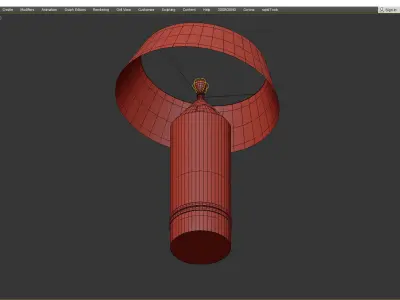 Crayon Table Lamp Low-poly 3D model