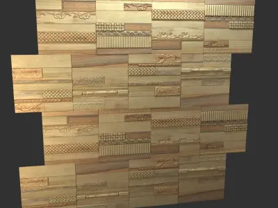 Wanderwall Phoenix 3d Wall Wood Tiles 3D model