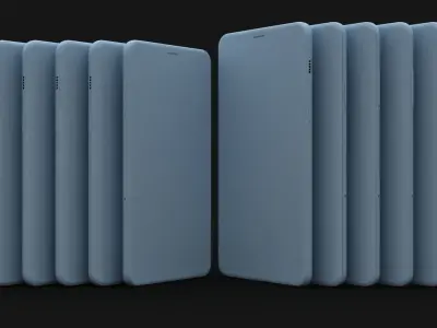 Samsung Galaxy A8 and A8 Plus 2018 All Color Low-poly 3D model