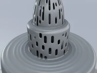 Fountain with holes in it 3D print model