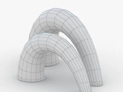 1376 - Table Lamp Low-poly 3D model