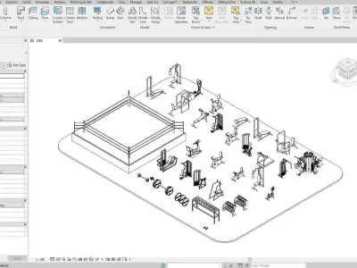 Gym Revit Families 2022  3D model