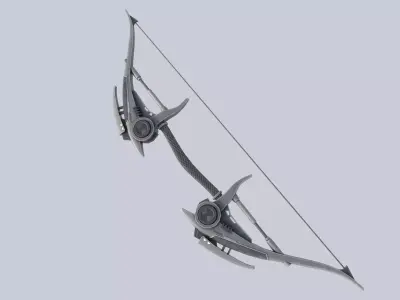Scifi bow Low-poly 3D model