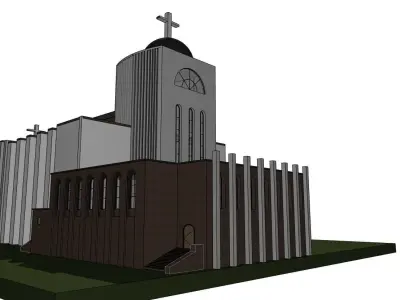 church in Leszno Poland shell 3D model