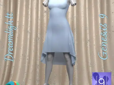Dreamlight Outfit for Genesis 9 - Elegant Style  3D model