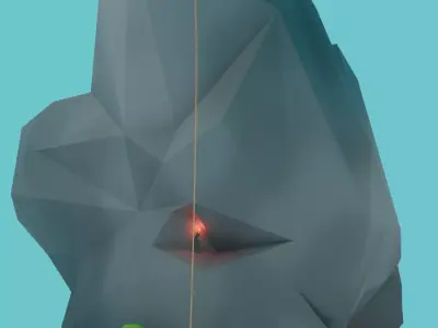 Low Poly Cliff Challenge Environment Low-poly 3D model