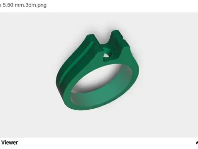 Men Ring With Diamond Cut Center 3D print model