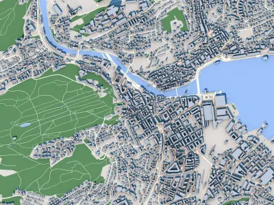 Lucerne City Switzerland 3D model