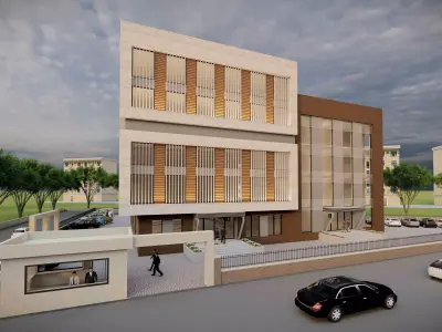 Public Building 3D model 4