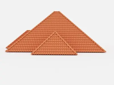 Realistic Roman Roof 1 3D model