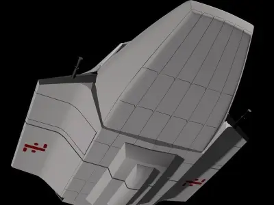 SKYFIGHTER V spaceship 3D print model