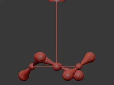 Untitled lamp with balls hanging from it 3D model