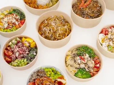 Poke bowl collection 21 items 3D model