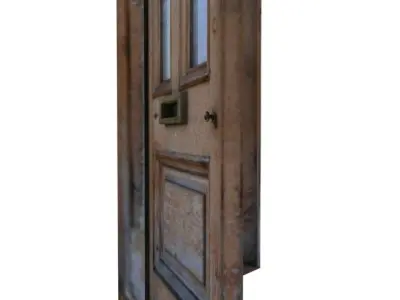 Door 14 Wooden Low-poly 3D model