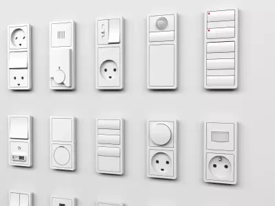 LK FUGA SLIM Sockets and Switches 3D model