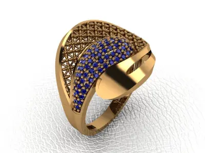 rings 30 pieces ring drawing 3d rihone drawing ring 3D print model