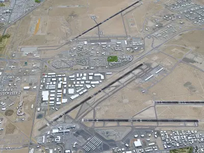 El Paso Airport 15km Low-poly 3D model