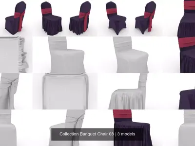 Collection Banquet Chair 08 3D Model Pack