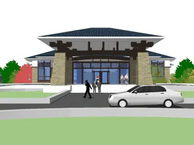 vacation spot-Resort-Fashion Leisure Hotel-0109 3D model