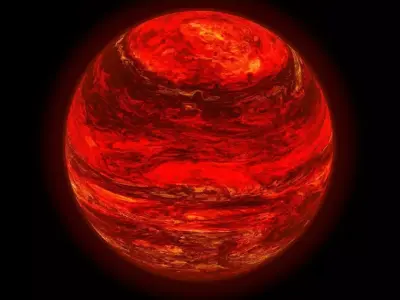 Brown dwarf star Low-poly 3D model