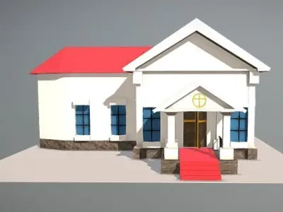 Simple Church 3D model