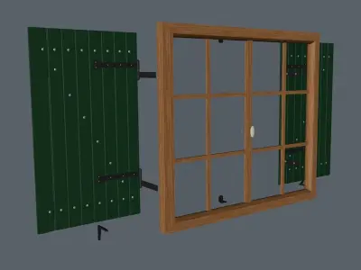 Full French window Free 3D model