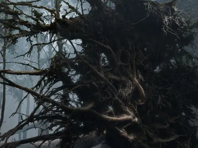 Fallen tree 3D model