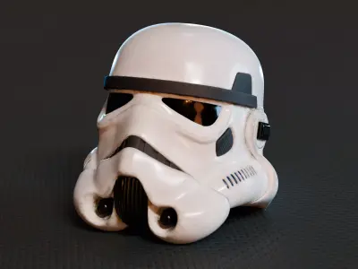 Stormtrooper helmet 3d model Low-poly 3D model