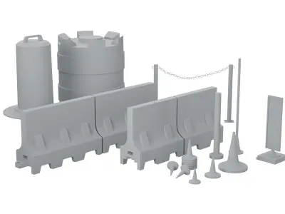 road barriers 3D model