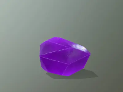 Crystal Set quartz Low-poly 3D model