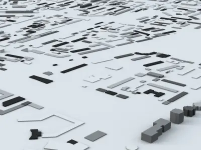 Yakutsk Streets and Buildings 3D model