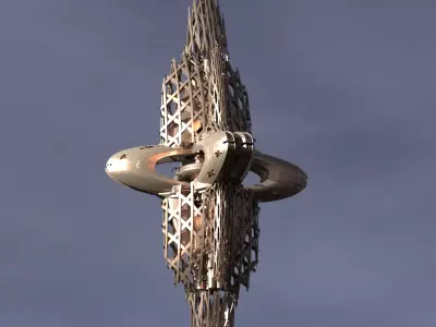 Floating Warping gate  3D model
