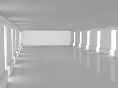 Sci Fi Warehouse Low-poly 3D model order