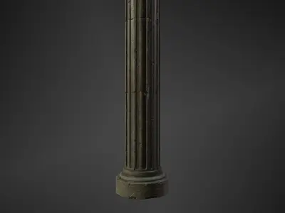 old pillar 3d model Low-poly 3D model