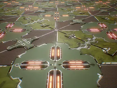 PBR Sci-Fi Spaceship Texture 05 Low-poly 3D model