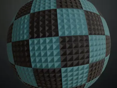 Modern Matte Charcoal and Teal Pyramid Acoustic Tiles  Texture