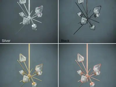 Harlow-Small Chandelier  3D model