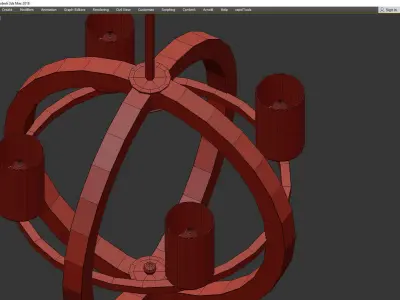 GRAND BANK GLOBE CHANDELIER Low-poly 3D model