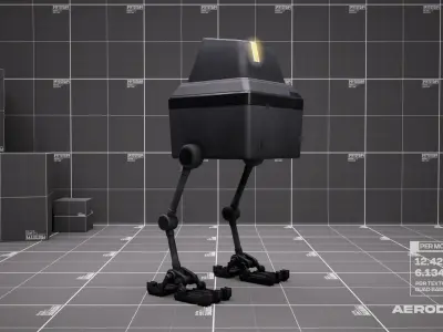 Lil Chick - GameReady Scifi Character - AR - VR Low-poly 3D model