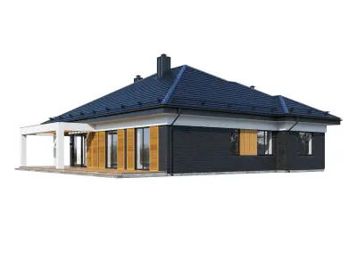 Moder house Bristole with BLENDE file 3D model