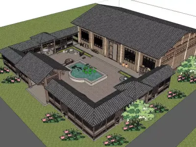 Bed and Breakfast - farming culture 3D model
