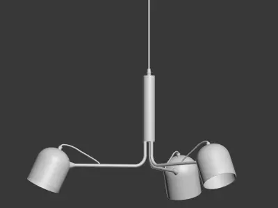Liang Pendant lamp metal white 3D model