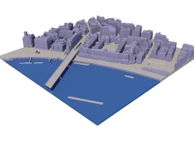 London city tile Level 2 block TQ3080 North East 3D model