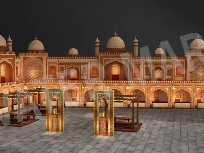 islamic or arabic set design 3D model