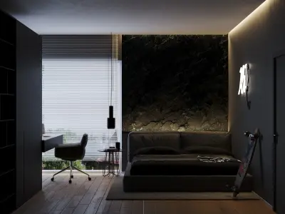  black teen room 3D model