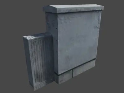 Utility Box Low-poly 3D model