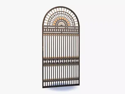 Iron Gate 0001 Low-poly 3D model