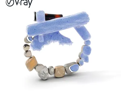 Campfire Model Pack with Rocks and Charcoal Low-poly 3D model