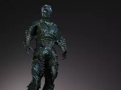 Green Monster Fully Textured and Rigged  3D model